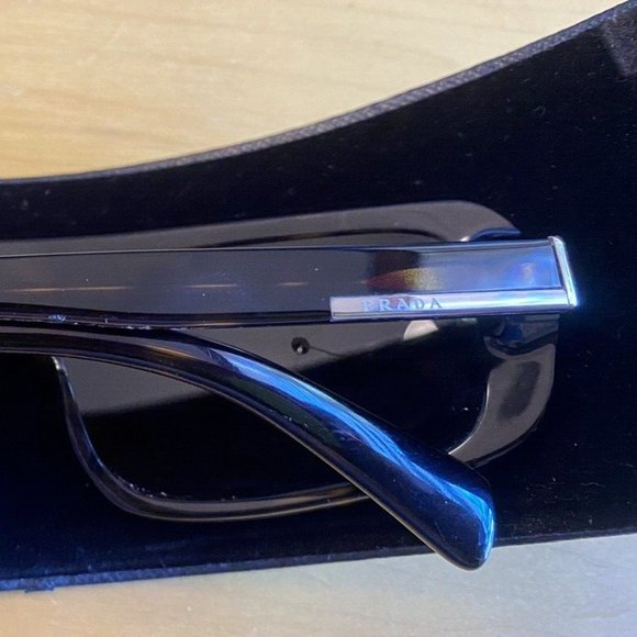 PRADA Black Mens Rectangle TORTOISE Sunglasses SPR 03O 59 17 2AU-3O1 135 3N EUC - Picture 4 of 6